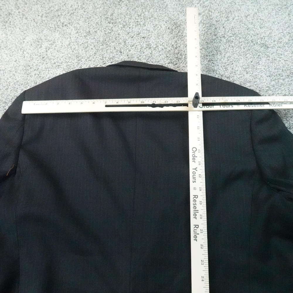 Daniel Cremieux Blazer Mens 44R Black Stripe Loro Piana Wool Sport Coat Jacket - Picture 14 of 16